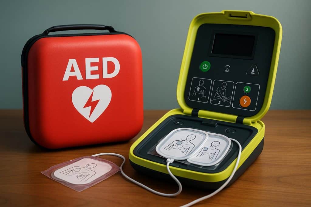 Automatic defibrillator device by Kuteras Teknoloji enhancing public heart health safety