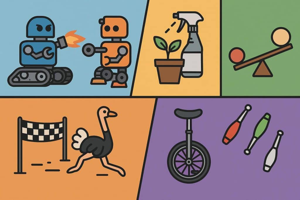 5 Unusual Boredom-Busting Hobbies/Sports You Can Try Unique hobby and sport equipment showcasing creative ways to beat boredom and stay active