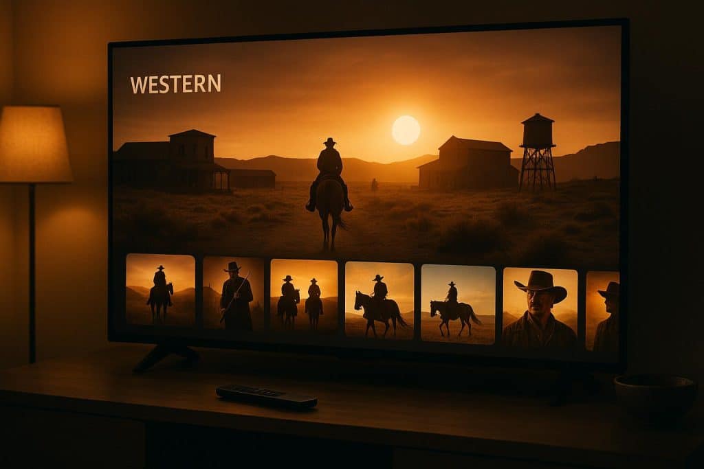 Classic western movie scene illustrating streaming popularity despite critical reviews
