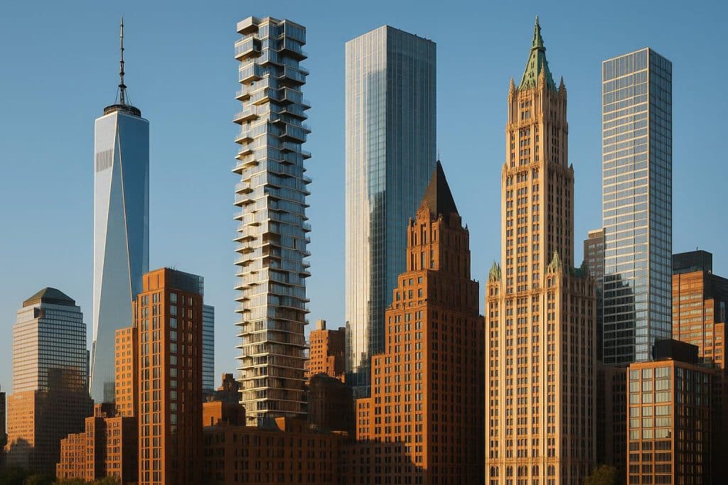 Modern skyscrapers and innovative architecture showcasing New York City’s latest building trends