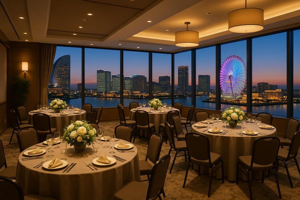 Modern Yokohama event venue showcasing elegant architecture and inviting guest spaces