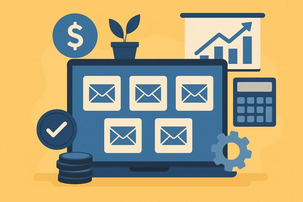 Affordable email marketing tools illustration for small business cost-effective solutions